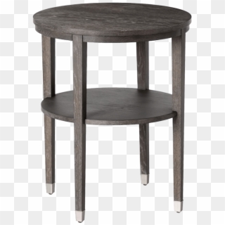 Gray Limed Oakround Side Table - End Table Clipart