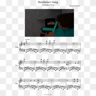 Herobrine's Song Sheet Music Composed By Hayden M Hunter - Bad Apple Sheet Music Bass Clef Clipart