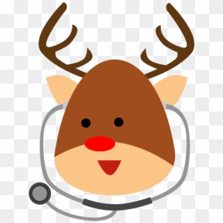 Doctor Reindeer - Christmas Medical Clip Art - Png Download