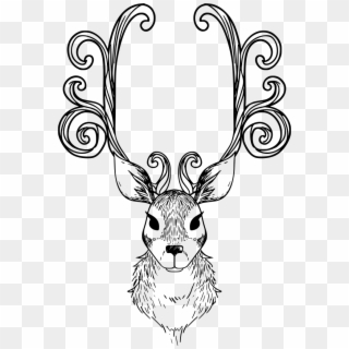 Download Png - Christmas Reindeer Colouring Pages Clipart