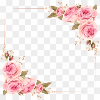 Download - Flower Border Design For Wedding Invitation Clipart