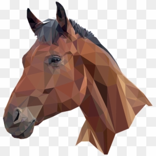 Horse Head Png Clipart - Low Poly Horse Head Transparent Png