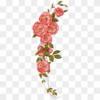 Displaying 16 Gallery Images For Red Rose Border Png - Floral Vintage Design Png Clipart