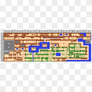 Simplified Nes Zelda Overworld With Grid Clipart