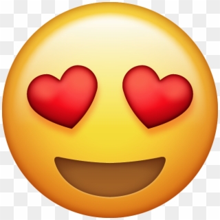 Omg Emoji Png - Heart Eyes Emoji Png Clipart