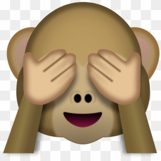Monkey Face Emoji Transparent Stick Png - Emoji Monito Tapandose Los Ojos Clipart