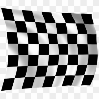 Checkered Flag, Flag, Checkered, Finish, Black, White - Orange White Checkerboard Clipart