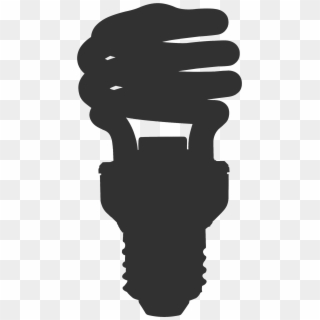 Silhouette Of Energy-efficient Light Bulb - Light Bulb Silhouette Png Clipart
