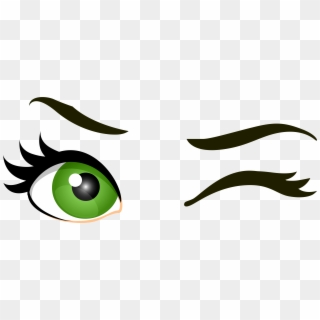 Green Winking Eyes Png Clip Art - Transparent Background Eyes Clipart Png