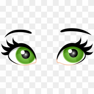 Green Female Eyes Png Clip Art - Eyes Clipart Transparent Background