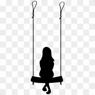 Where The Wild Things Are Silhouette Png - Girl On Swing Silhouette Clipart