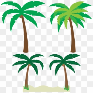 Free Cartoon Palm Trees Clipart Clipart And Vector - Tropical Palm Trees Clipart - Png Download
