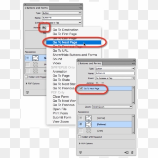 Add Action - Action Panel In Indesign Clipart