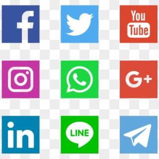 Social Networks Logos - Vector Transparent Background Social Media Icons Clipart