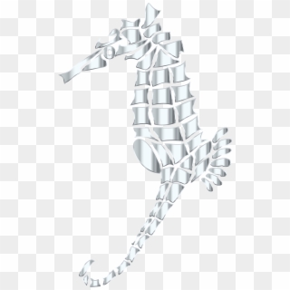 This Free Icons Png Design Of Silver Stylized Seahorse Clipart