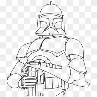 Clone Trooper Drawings - Phase 1 Clone Trooper Drawing Clipart