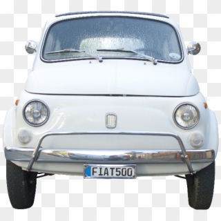 80s Car Clipart - Old Fiat 500 Front - Png Download