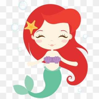 Ariel Mermaid, Ariel The Little Mermaid, Baby Mermaid, - Cute Mermaid Clipart - Png Download