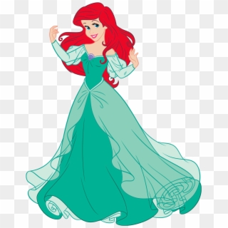 Dress Clipart Ariel - Disney Princess Ariel Green Dress - Png Download
