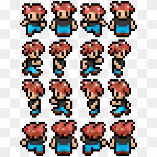 Character Sprite Png - Retro Character Sprite Sheet Clipart