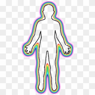 Com Outline Of Human Male Body With Glowing Aura - Body Scan Clip Art - Png Download