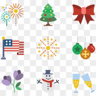 Holiday Calendar Icons Clipart