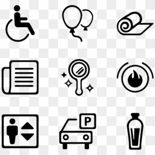 Amenities Outline - Someone In A Wheelchair Clipart