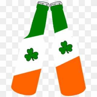 Beer Bottles Irish Flag - Irish Flag Vector Free Clipart