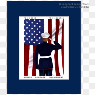 Marine Saluting Flag Clipart