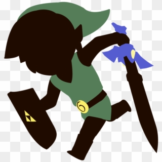 The Legend Of Zelda Clipart Silhouette - Toon Link Silhouette - Png Download
