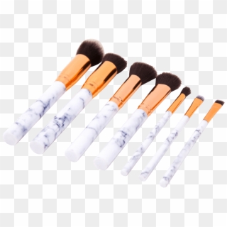 Zoe Ayla 7 Piece Marble Effect Make Up Brush Set With - Makeup Brushes Clipart