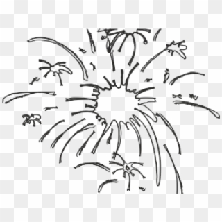Drawn Fireworks White Transparent - Sunflower Clipart