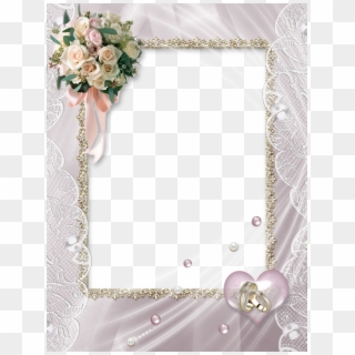 Beautiful Soft Wedding Photo Frame - Christmas Angel Border Clip Art - Png Download