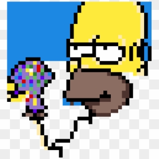 Homero - Pixel Art Simpson Family Clipart