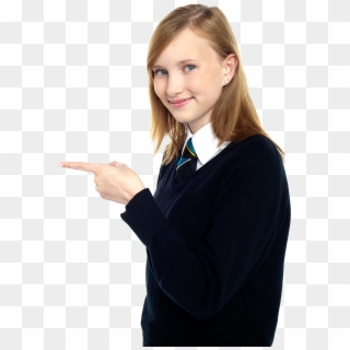 Women Pointing Left - Woman Stock Image Png Clipart