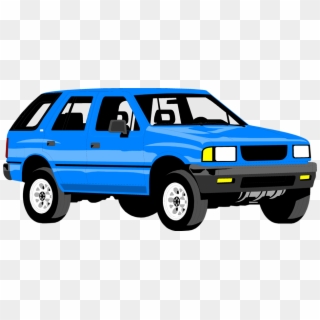 Illustration Of A Blue Sports Utility Vehicle - Suv Car Clipart Png Transparent Png