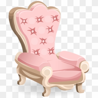 Pink Royal Chair Seat Vector Clipart Image Free Stock - Chair - Png Download