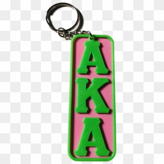 3d Aka Pink And Green Keychain - Keychain Clipart