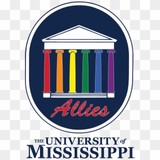 Allies Logo With Rainbow Colored Columns On The Lyceum - University Of Mississippi Clipart