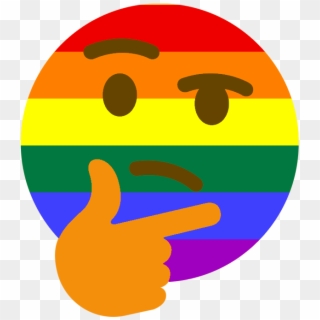 More Thinking Emoji Pride - Thinking Lgbt Discord Emojis Clipart