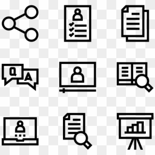 Online Learning - Information Icons Clipart