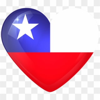 View Full Size - Chile Heart Flag Png Clipart