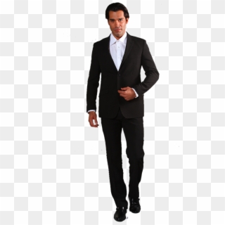 Hombre En Traje Png - Black Velvet Coat For Men Clipart