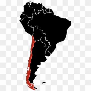Chile - South America Silhouette Map Clipart