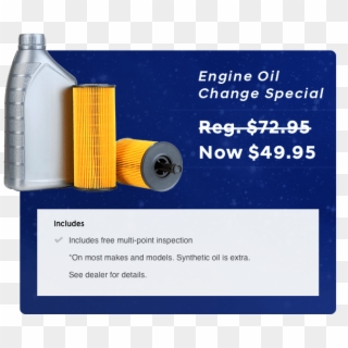 Engine Oil Change Special - Paper Clipart