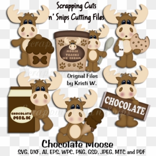 Chocolate Moose Cutting Files - Cartoon Clipart