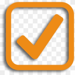 Orange Check List Icon Png Clipart