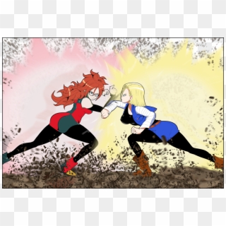 Android 18 Vs Android - Android 18 And 21 Fanart Clipart