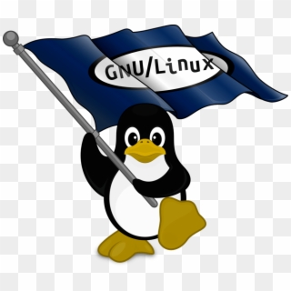 Gnu Linux Logo Penguin Svg - Linux Flag Clipart
