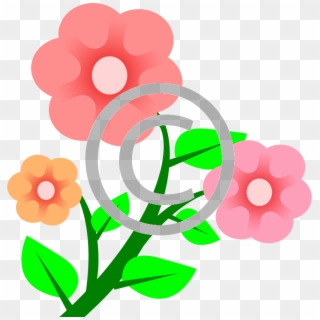 Three Flowers - Pink Flower Clip Art - Png Download